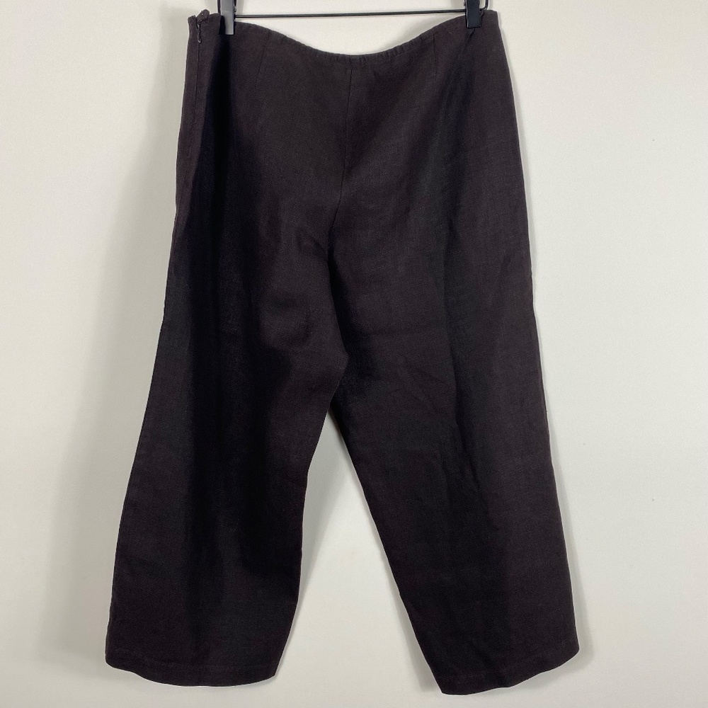 Eileen Fisher Oversize Baggy Linen Crop Pants - Picture 2 of 5